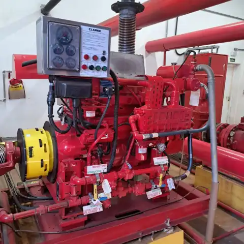 Motor diesel Clarke de bomba de incêndio, com painel de instrumentos